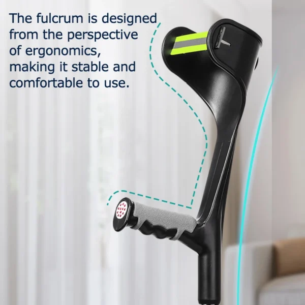 Foldable Lightweight Adult Forearm Crutches – Adjustable Travel Walking Aids with Hand and Elbow Support - Image 2